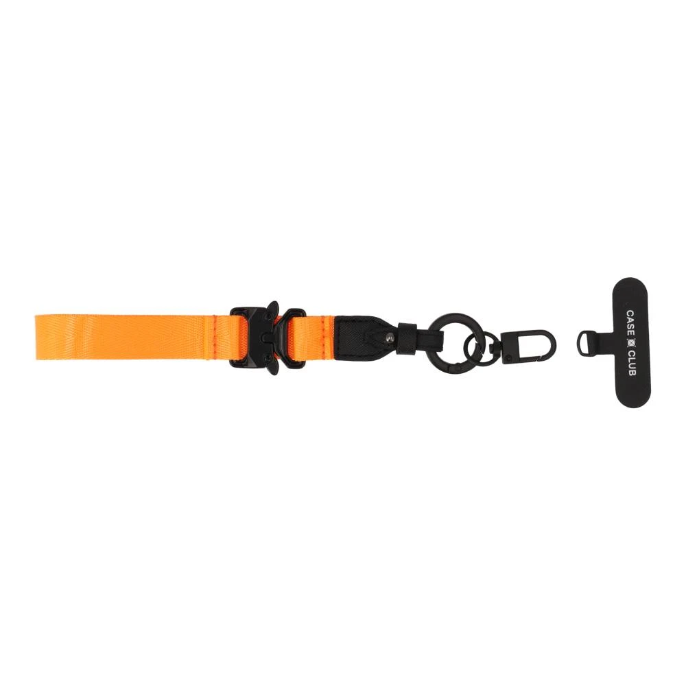 black/orange crossbody 2 in 1 lanyard